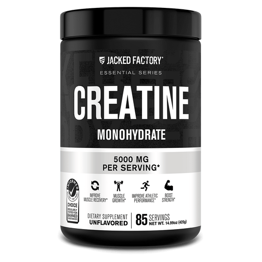 Jacked Factory Creatine Monohydrate Powder 1000g - Creatine Supplement for Muscle Growth, Increased Strength, Enhanced Energy Output and Improved Athletic Performance 85 Servings