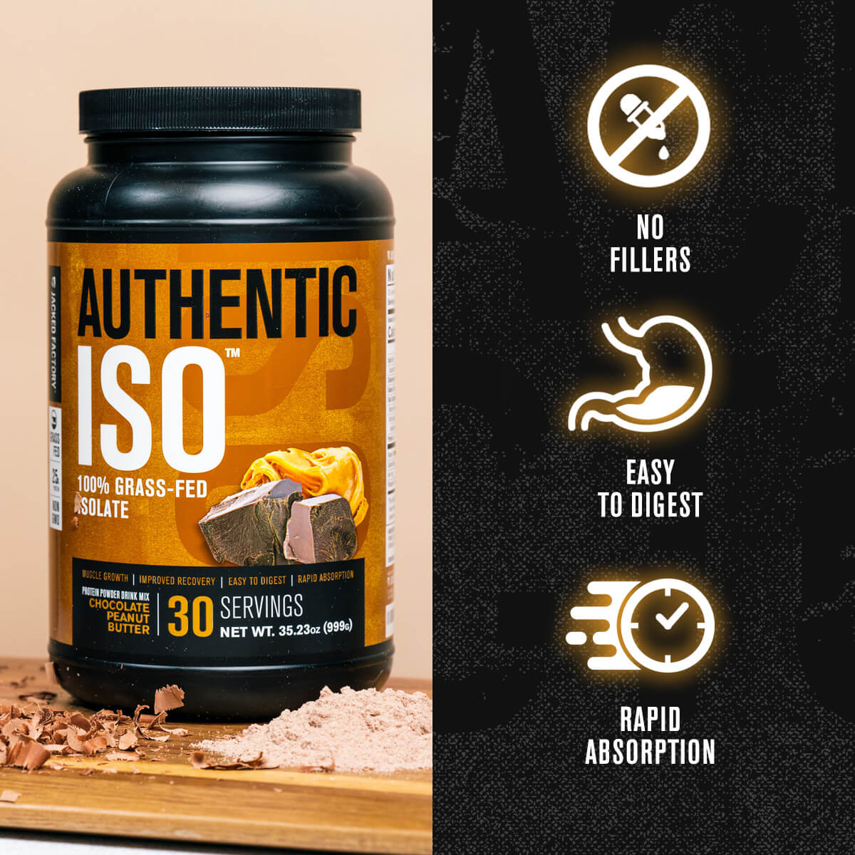 Authentic Iso - Grass-Fed Whey Protein Isolate